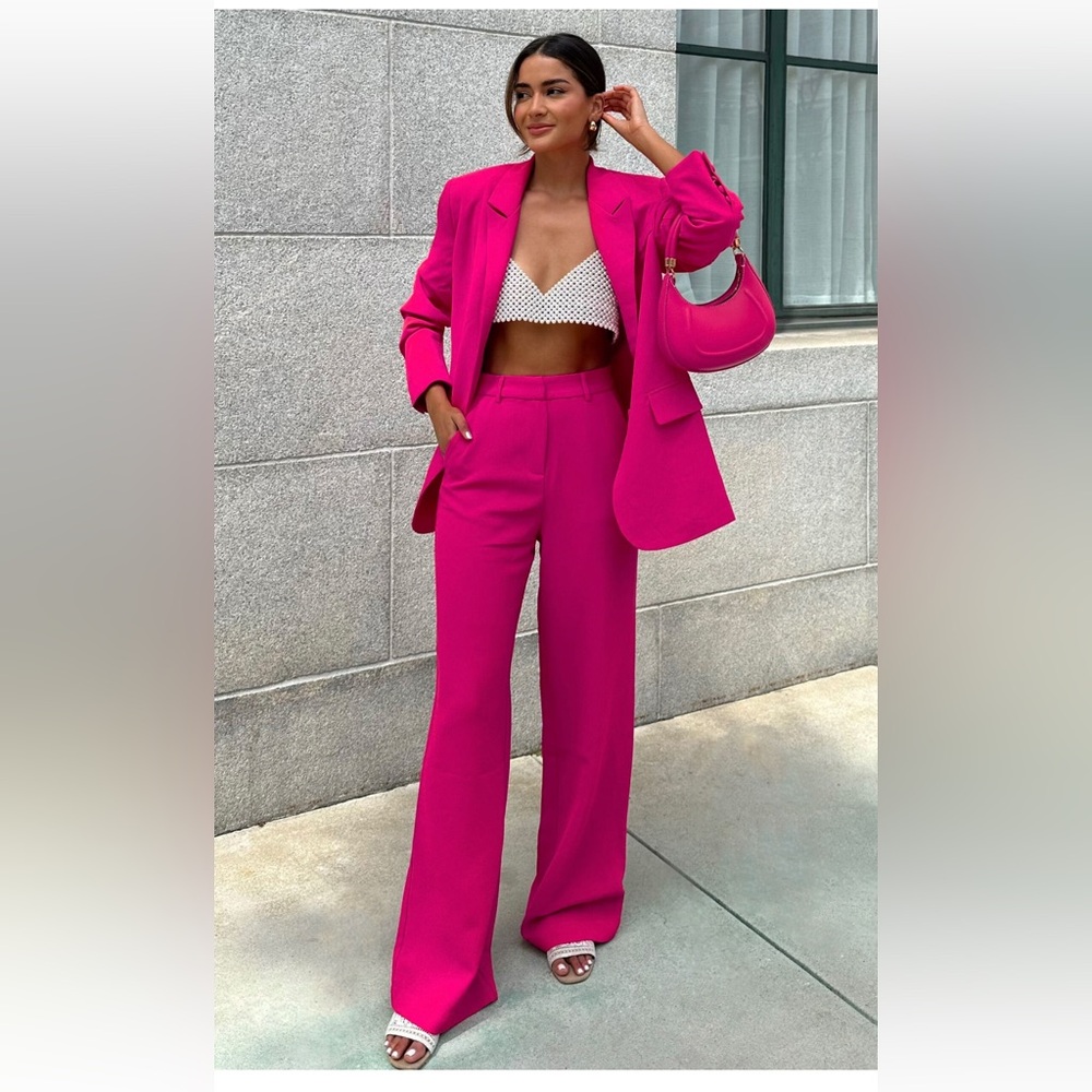 Vibrant Pink Women's Pantsuit